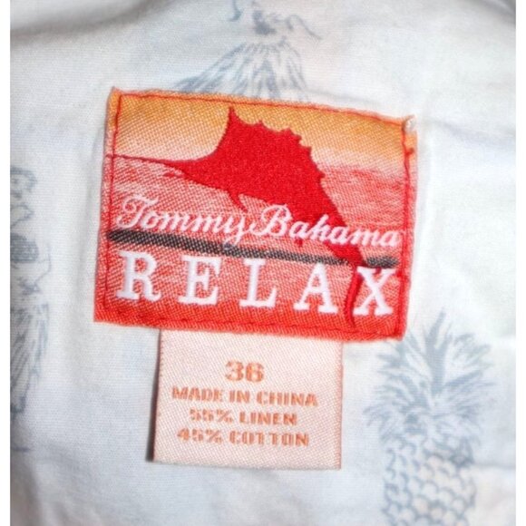 Tommy Bahama Relax Plaid Linen Cotton Shorts Size 36 Coastal Resort Aesthetic - Picture 5 of 6